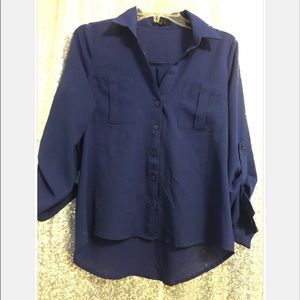 Royal Blue Blouse